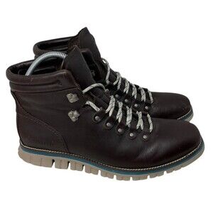 Cole Haan Size 10.5 W Hiking Boot Men's Brown Leather Zerogrand Hiker Waterproof